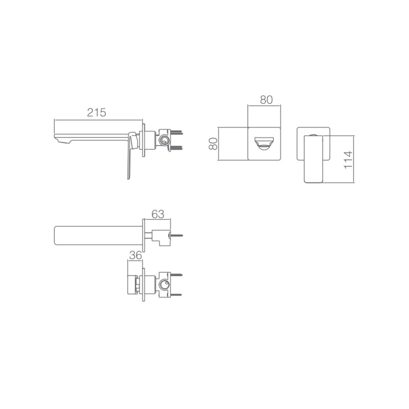 Grifo lavabo FIYI de IMEX en negro mate de alta calidad con