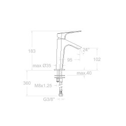 Grifo Monomando Lavabo Urban Chic Ramon Soler.