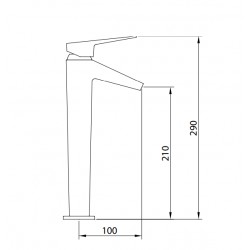 Grifo de lavabo monomando 210 5l Ch3 Elizabeth II