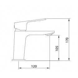 Grifo de lavabo monomando 100mm 5l/min Ech3 Vogue Xtreme,Clever