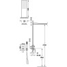Kit de grifo monomando empotrado de 2 vías Rapid-Box para ducha, TRES