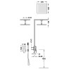 Kit de grifo monomando empotrado de 2 vías Rapid-Box para ducha TRES