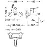 BASE Grifo monomando mural para Bañera Tres Grifería.