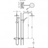 Conjunto ducha termostática Flat-Tres.