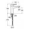 Grifo Monomando lavabo caño mezzo (cuerpo liso) Atlas Roca Grifería.