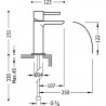Monomando lavabo caño cascada libre Max-Tres.