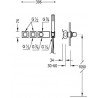Kit ducha termostático empotrado 3 vías BLOCK System Tres Grifería.