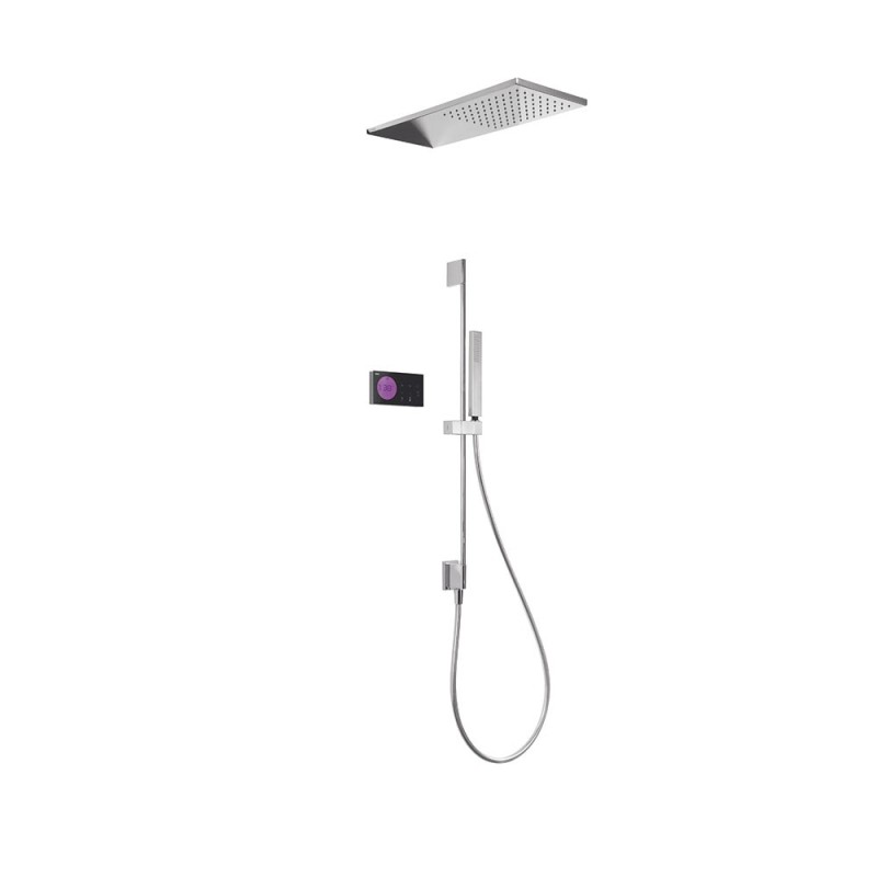 Kit electrónico ducha termostático empotrado con barra Shower Technology.
