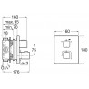 Termostática ducha empotrado T-1000 Square Roca Grifería.