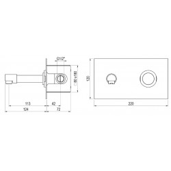 Mezclador temporizado empotrado lavabo Presto XT-LM PALANCA.